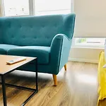 Turquoise And Magenta Apartment